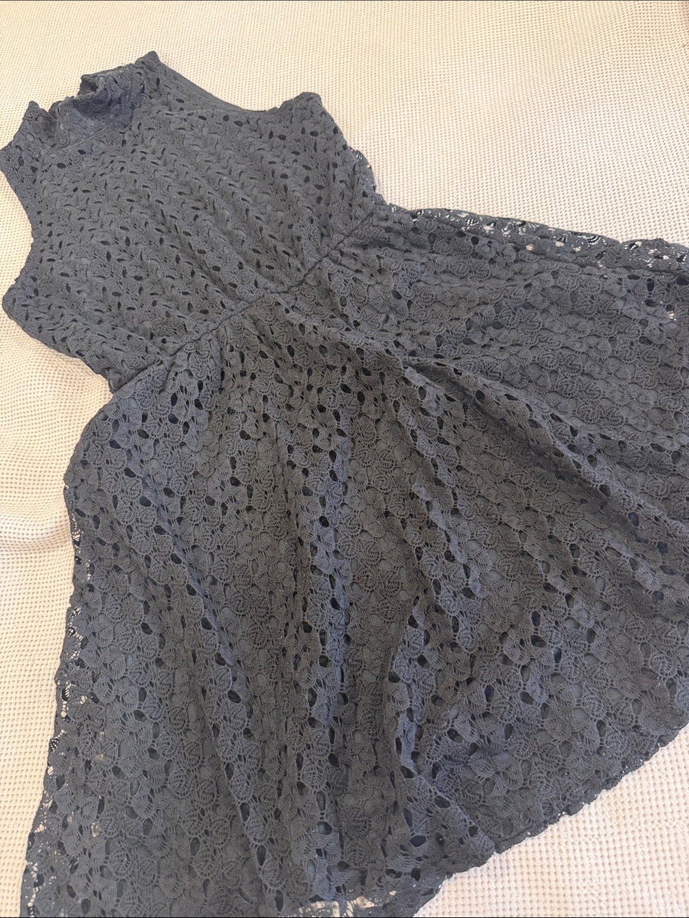 Xhilaration Sleeveless Lace Midi Dress in Charcoal